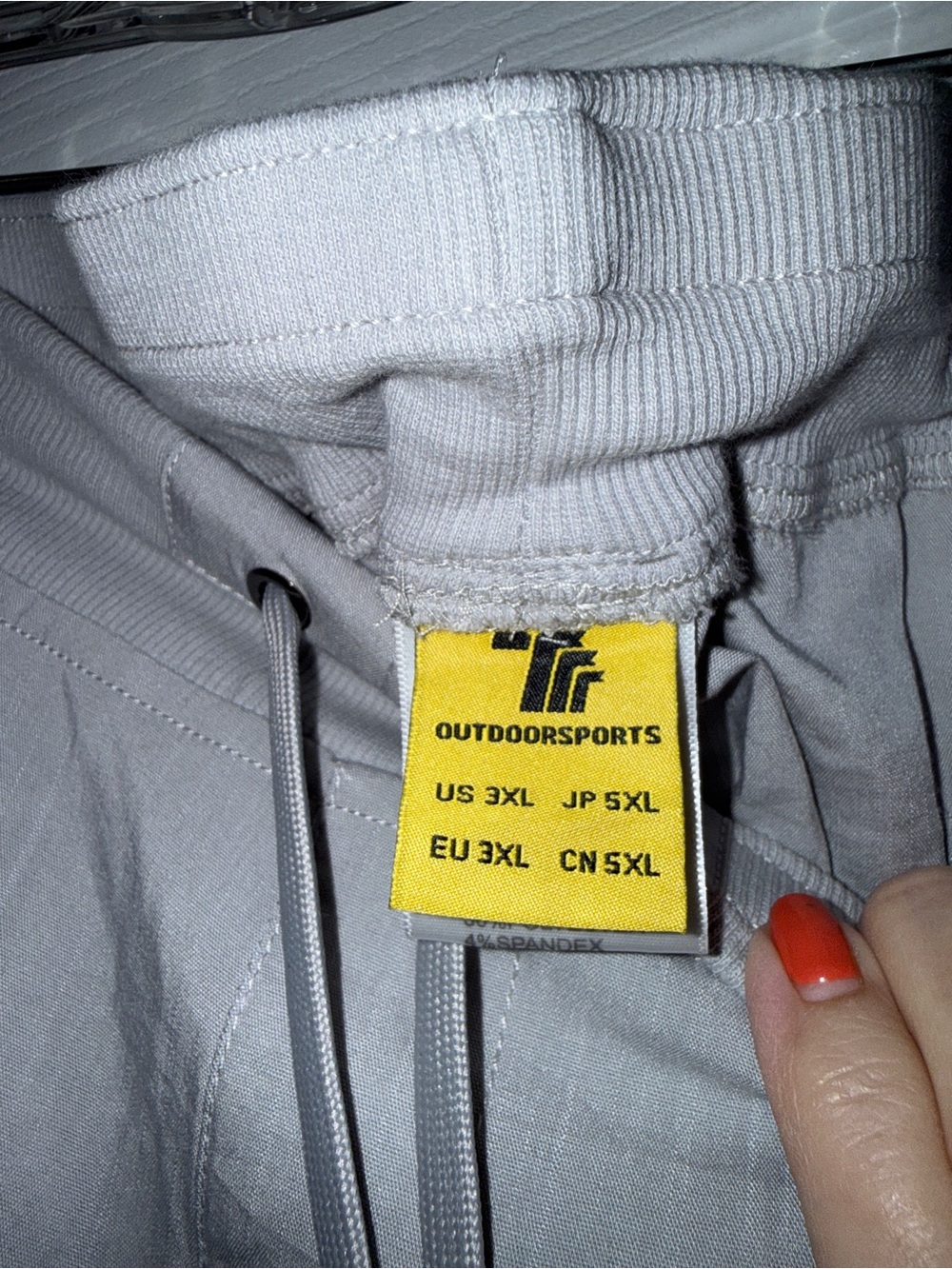 Women's Gray Cargo Pants with Drawstring Waist - Picture 2 of 2